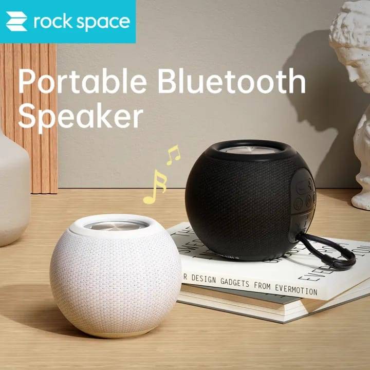 Rock Space S55 Fabric Art Bluetooth Speaker Portable Wireless Speaker RGB Light Super Bass